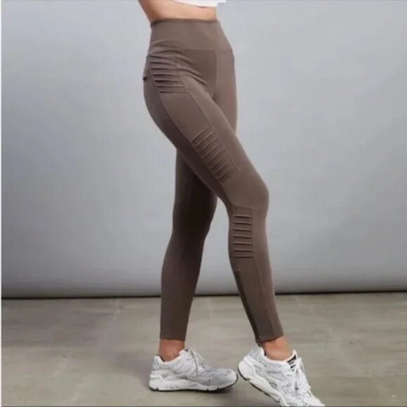Athleta Delancey Moto Tight Leggings Coffee House Brown | XS - Picture 2 of 10